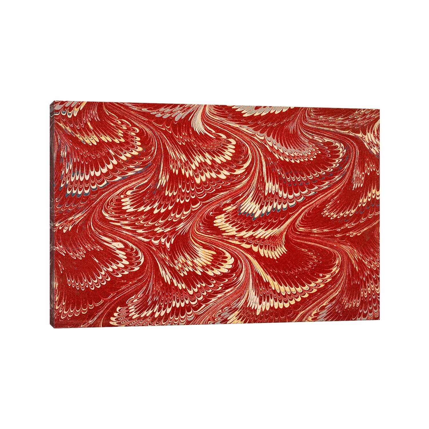 iCanvas "Decorative end paper X" by English School Canvas Print Bed